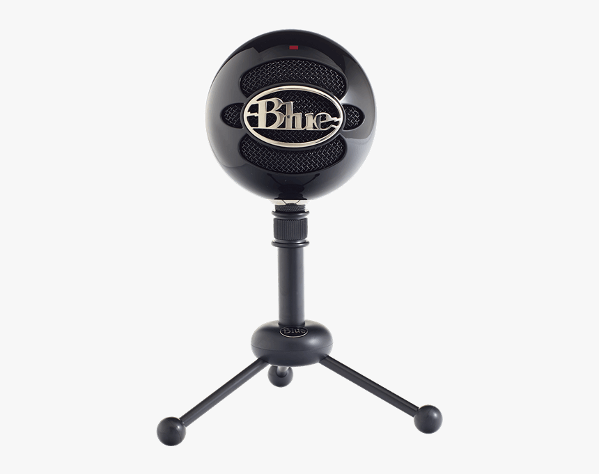 Gloss Black Microphone Eb - Blue Snowball Mic Black, HD Png Download, Free Download