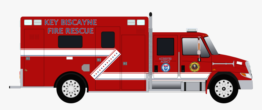 Ambulance Drawing Rescue Truck - Key Biscayne Fire Department, HD Png Download, Free Download