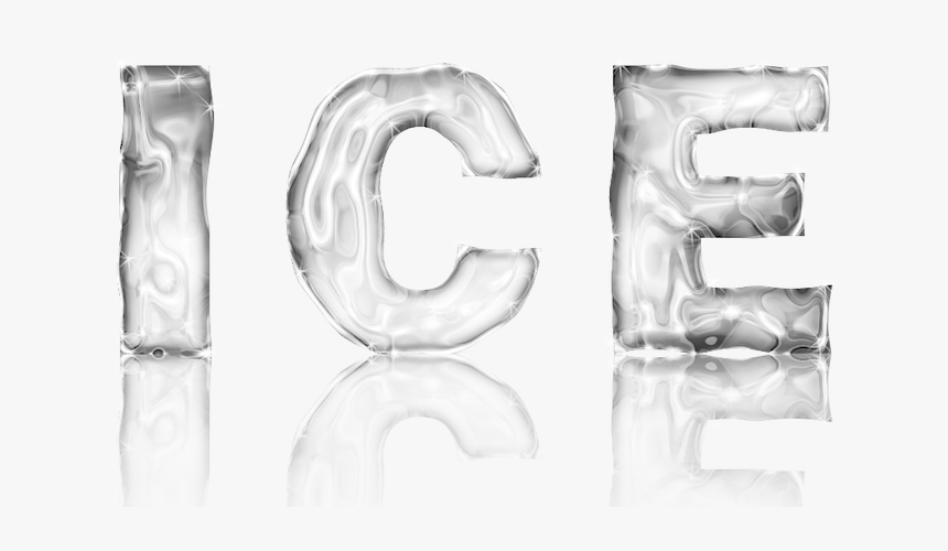 Ice, Cold, Ice Text, Design, Holiday, Photoshop - Monochrome, HD Png Download, Free Download