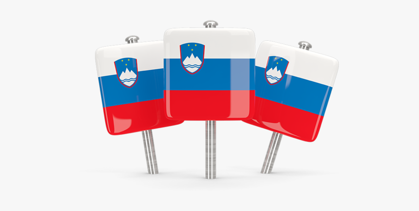 Three Square Pins - Slovenia Flag, HD Png Download, Free Download