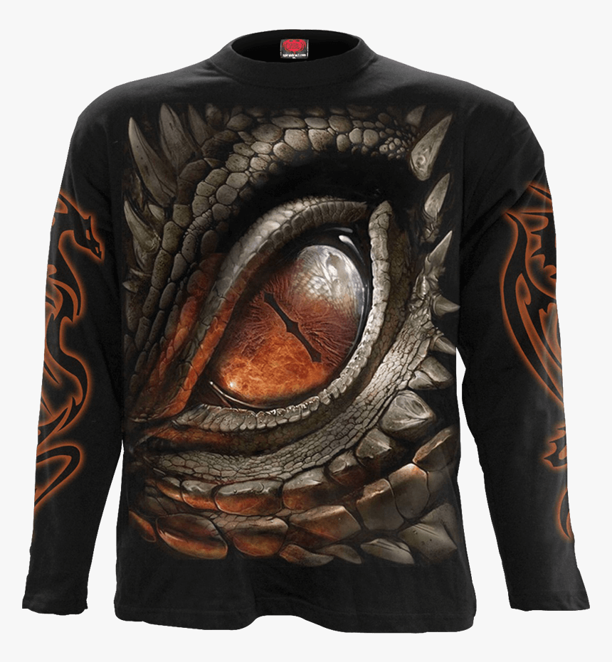 Dragon Eye Long Sleeve T-shirt - Mens Dragon T Shirt, HD Png Download, Free Download