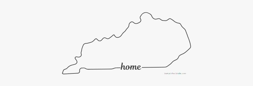 Free Kentucky Outline With Home On Border, Cricut Or, HD Png Download, Free Download