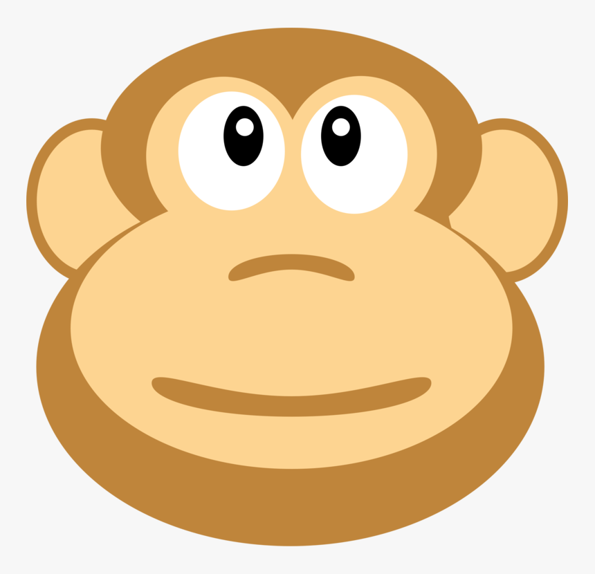 Head,facial Expression,snout - Monkey Head Clipart, HD Png Download, Free Download