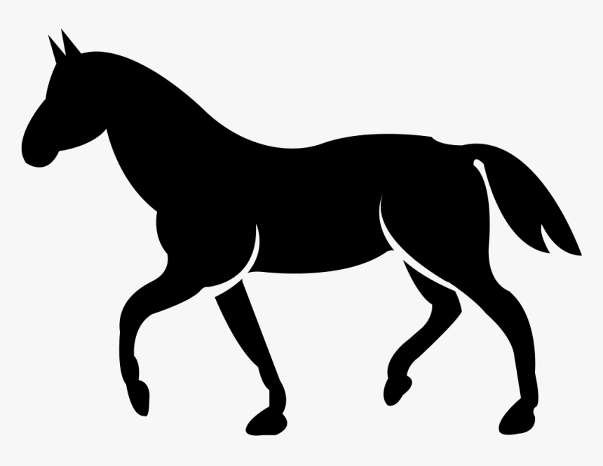 Horse Black Walking Shape - Standardbred Horse Silhouette, HD Png Download, Free Download