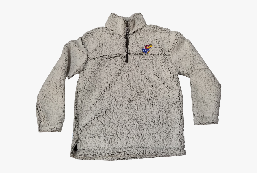 Kansas Jayhawks Women"s Frosty Grey Sherpa 1/4 Zip - Hoodie, HD Png Download, Free Download