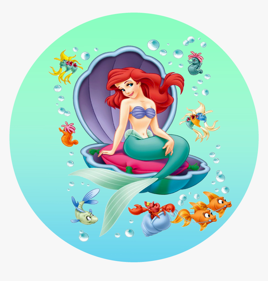 Little Mermaid Sitting On A Shell, HD Png Download is pure and creative PNG  image uploaded by D…
