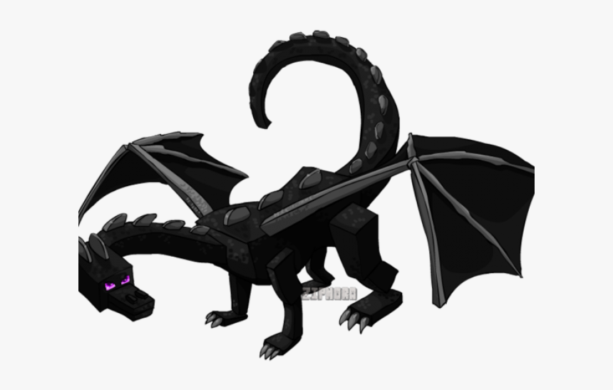 Drawn Minecraft Ender Dragon - Dragon De Minecraft Png, Transparent Png, Free Download