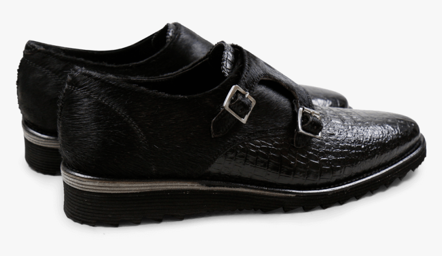 Monks Amy 1 Baby Croco Black Hair On Black Cut Angel - Slip-on Shoe, HD Png Download, Free Download