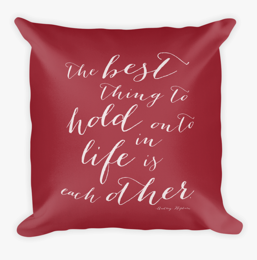 Audrey Hepburn Love Quote Throw Pillow In Red - Cushion, HD Png Download, Free Download