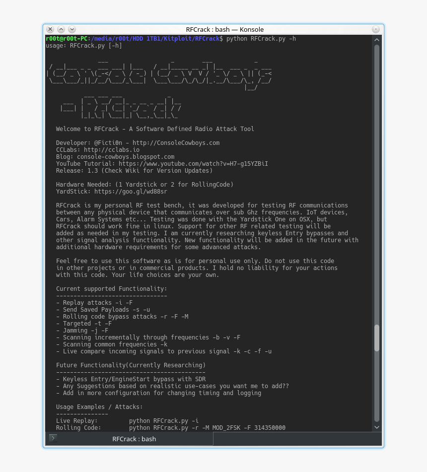 Rfcrack Is My Personal Rf Test Bench, It Was Developed - Attack Rolling Code, HD Png Download, Free Download