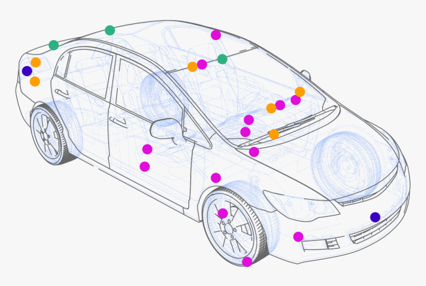 Locations Of Car Sensors That Collect Data, HD Png Download, Free Download