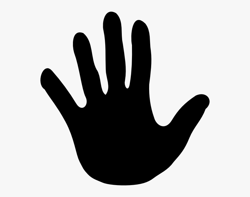 Outline Of Handprint Palm Hand Clip Art Hd Png Download Kindpng