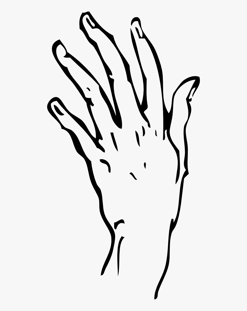 Onlinelabels Clip Art - Hand Line Art Png, Transparent Png, Free Download