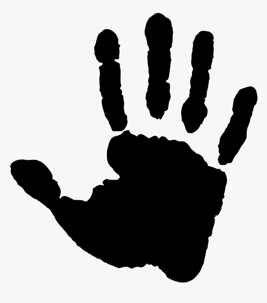 Hand Print Silhouette Ii Black Right Hand Print Hd Png Download Kindpng