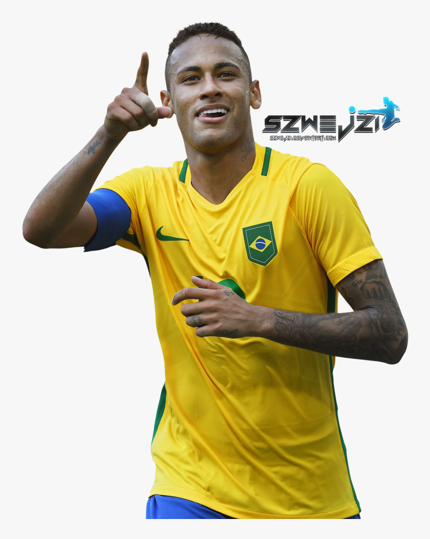 Neymar Brazil Png Happy - Brazil Football Olympic Games, Transparent Png, Free Download