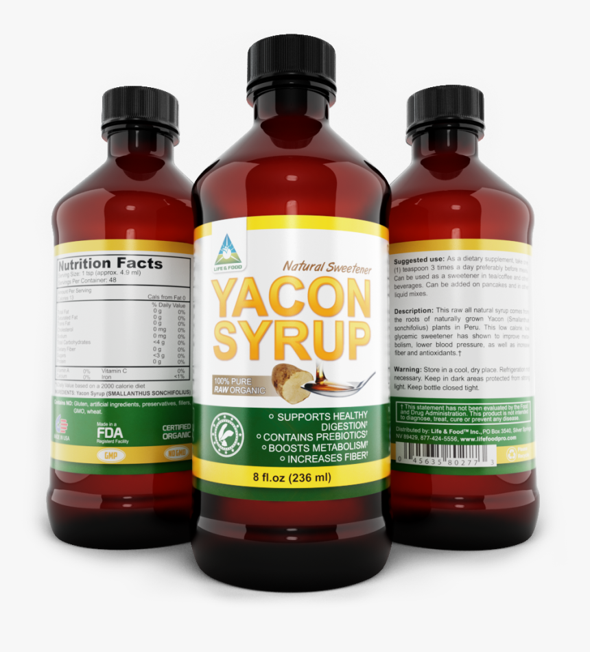 Yacon Syrup - Cough Syrup Bottle Png, Transparent Png, Free Download