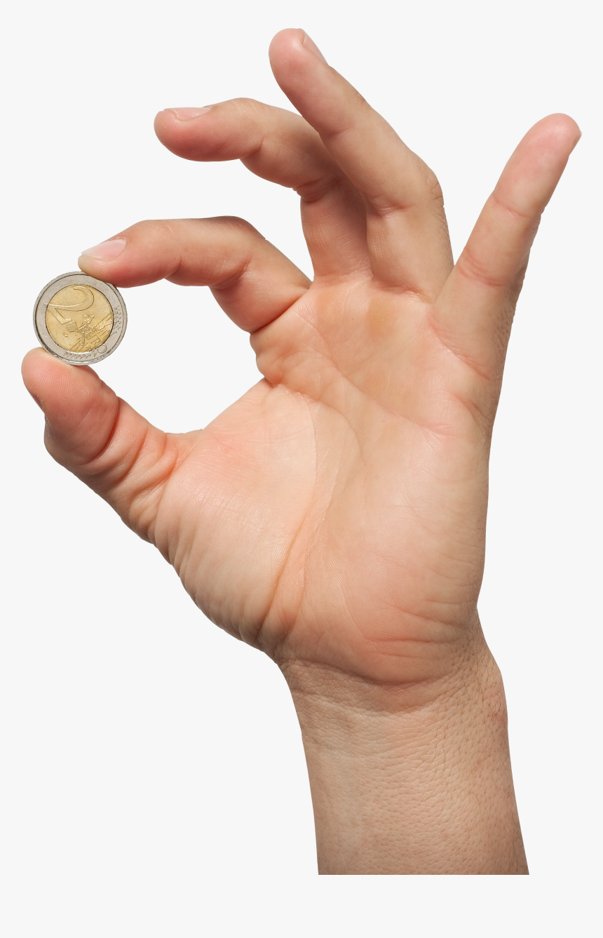 Hand Holding Euro Coin Clip Arts - Coin In Hand, HD Png Download, Free Download