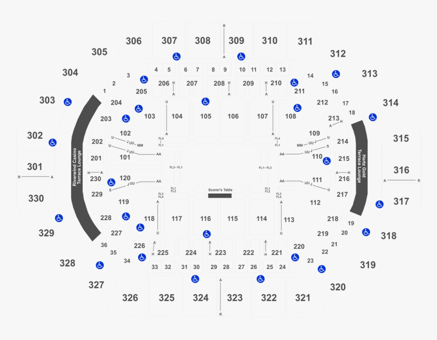 Chesapeake Arena Detailed Seating Chart Elcho Table