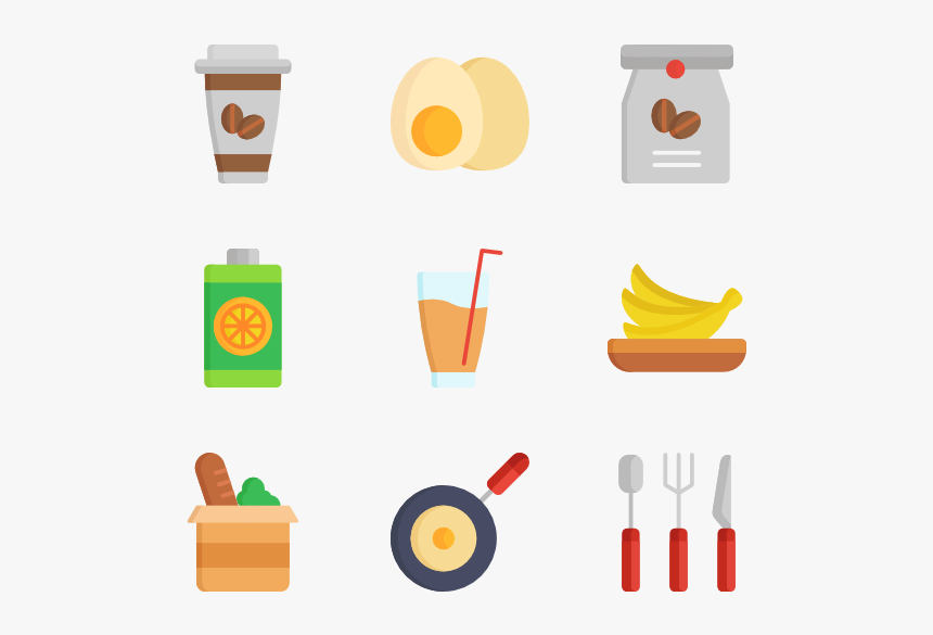 Breakfast Icons Png, Transparent Png, Free Download