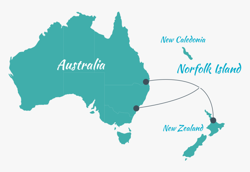 Map Of Australia New Zealand And Norfolk Island General Information Of Australia Hd Png Download Kindpng