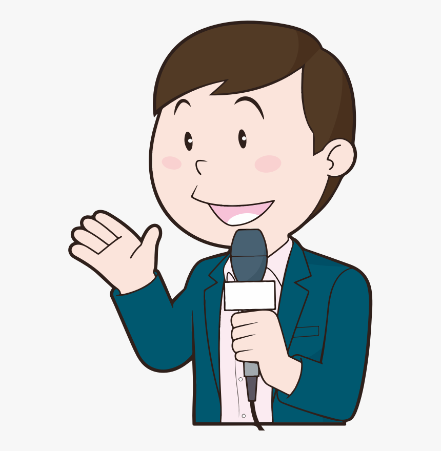Male News Reporter - Male News Reporter Cartoon, HD Png Download - kindpng
