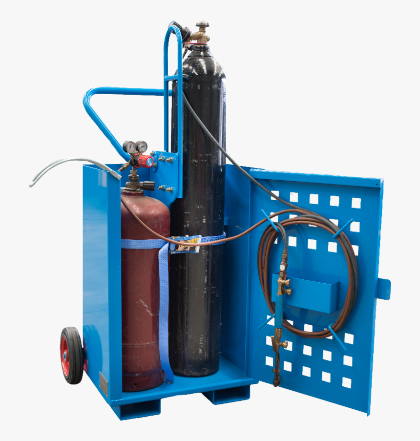 Crane Liftable Oxy/acetylene Trolley - Gas Cylinder Storage Trolley, HD Png Download, Free Download