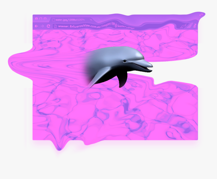 Vaporwave Dolphin Png -lean Dolphin Intaes Vaporwave - Common Bottlenose Dolphin, Transparent Png, Free Download