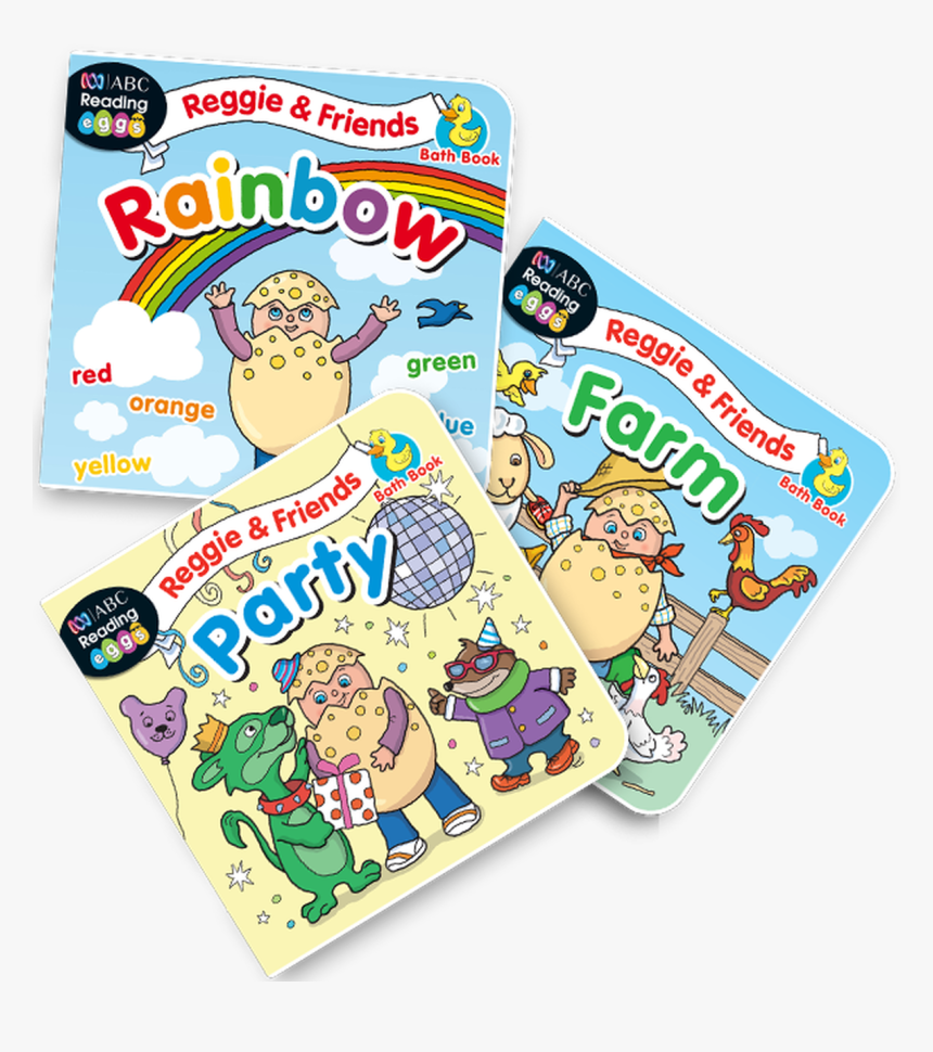 Reggie & Friends Bath Books Bundle - Cartoon, HD Png Download, Free Download