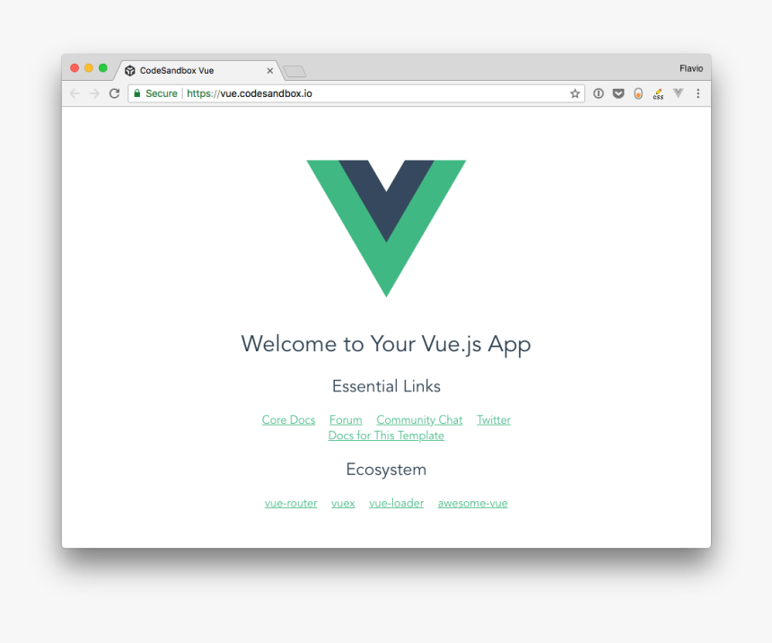 The Vue App - Vue Js Hello World, HD Png Download, Free Download