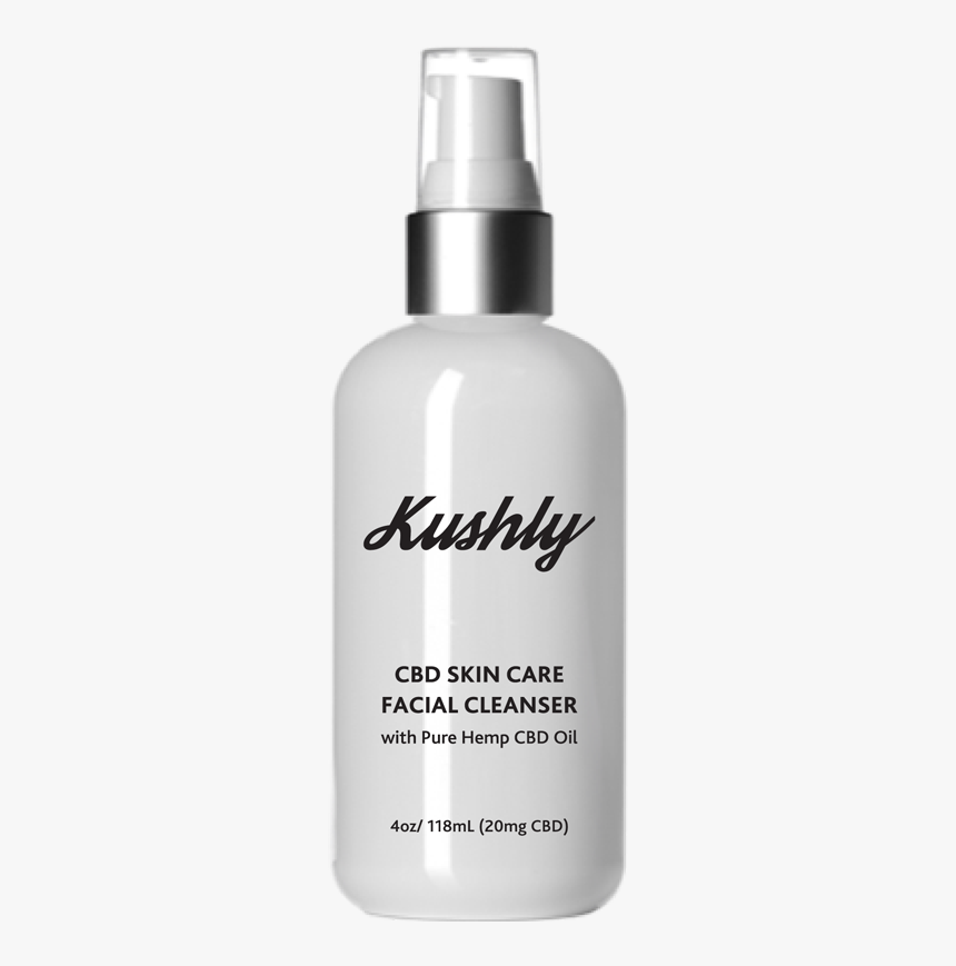 Kushly Cbd Facial Cleanser - Glass Bottle, HD Png Download, Free Download