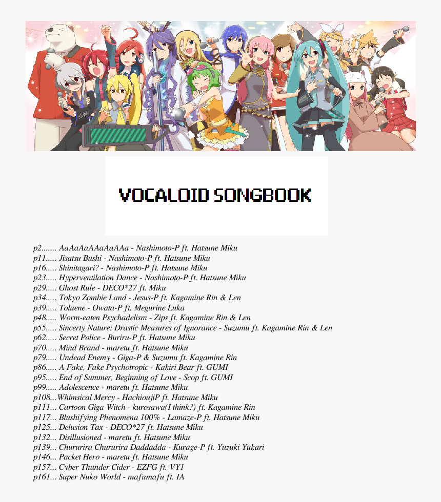 All Vocaloid, HD Png Download, Free Download