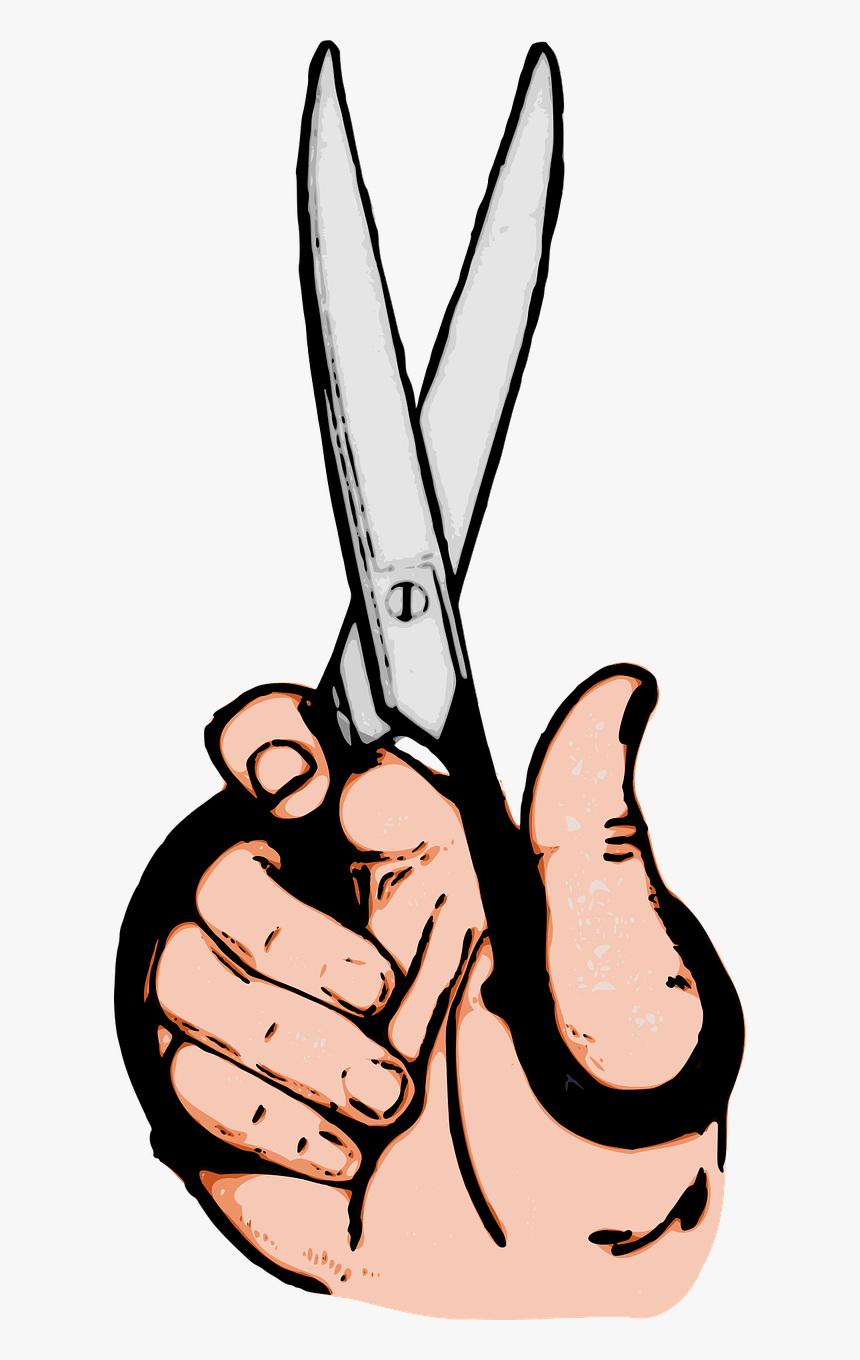 Scissors In Hand Clipart, HD Png Download, Free Download