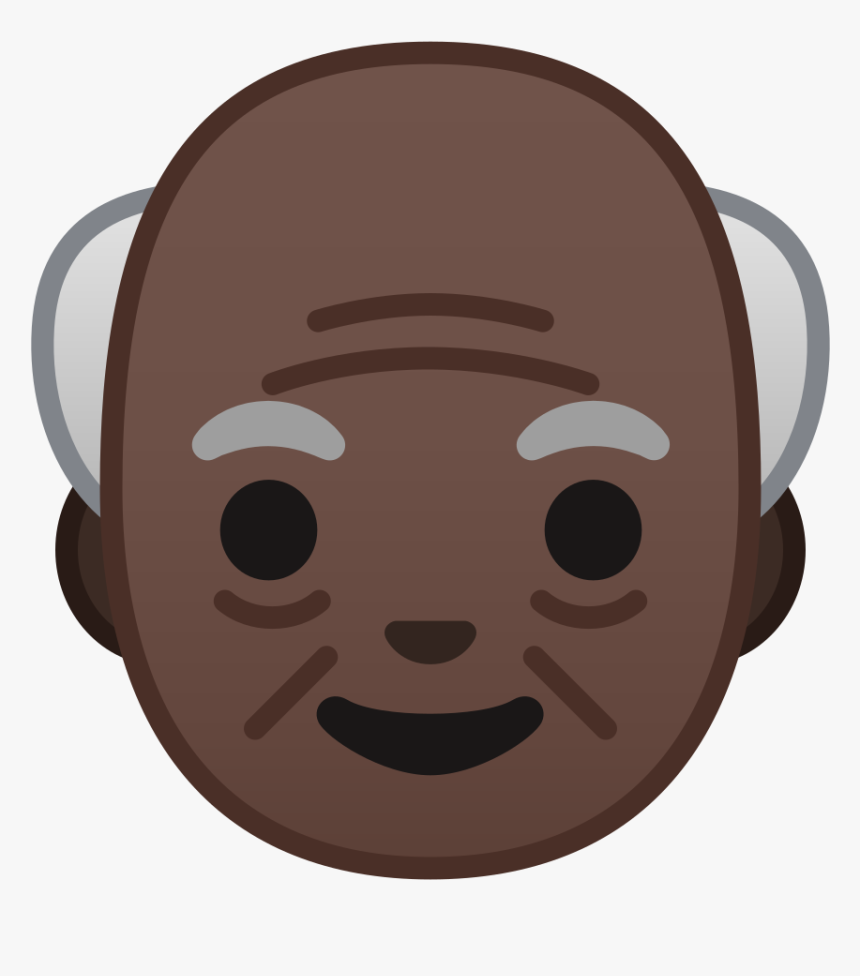 Old Man Dark Skin Tone Icon - Old Man Face Png, Transparent Png, Free Download