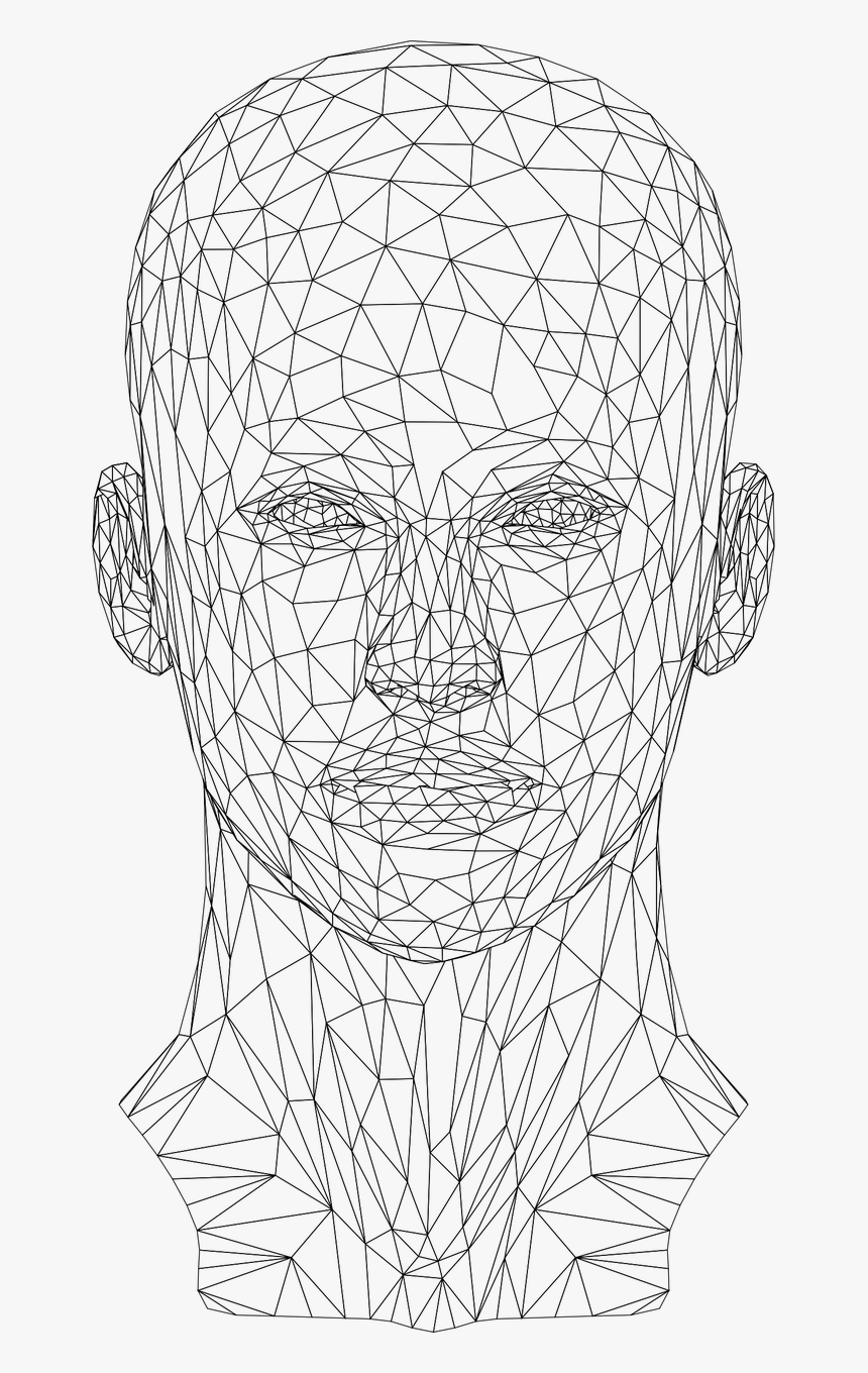 Wireframe Face Png, Transparent Png, Free Download