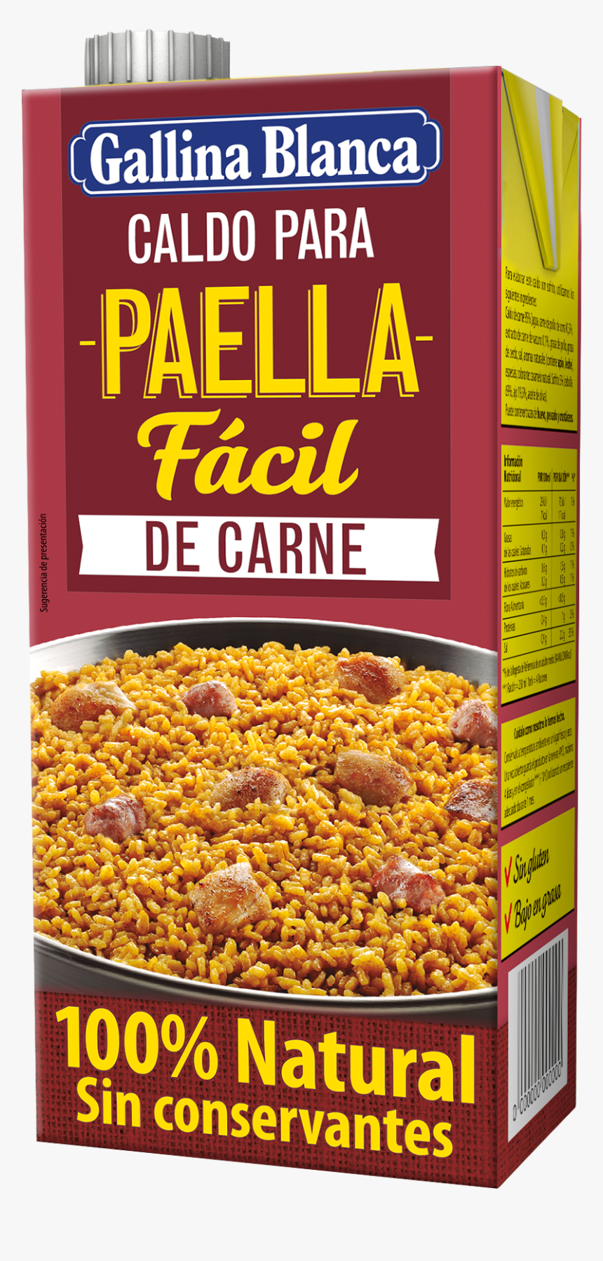 Caldo Para Paella Fácil De Carne 100% Natural - Caldo Para Paella Gallina Blanca, HD Png Download, Free Download