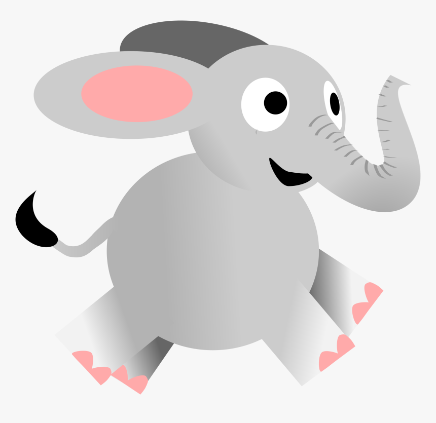 Elephant Happy Running Free Photo, HD Png Download, Free Download