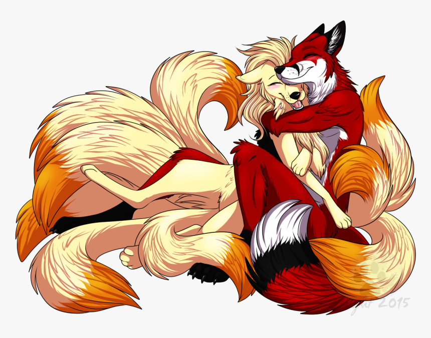 A Ninetales Cuddle - Cartoon, HD Png Download, Free Download