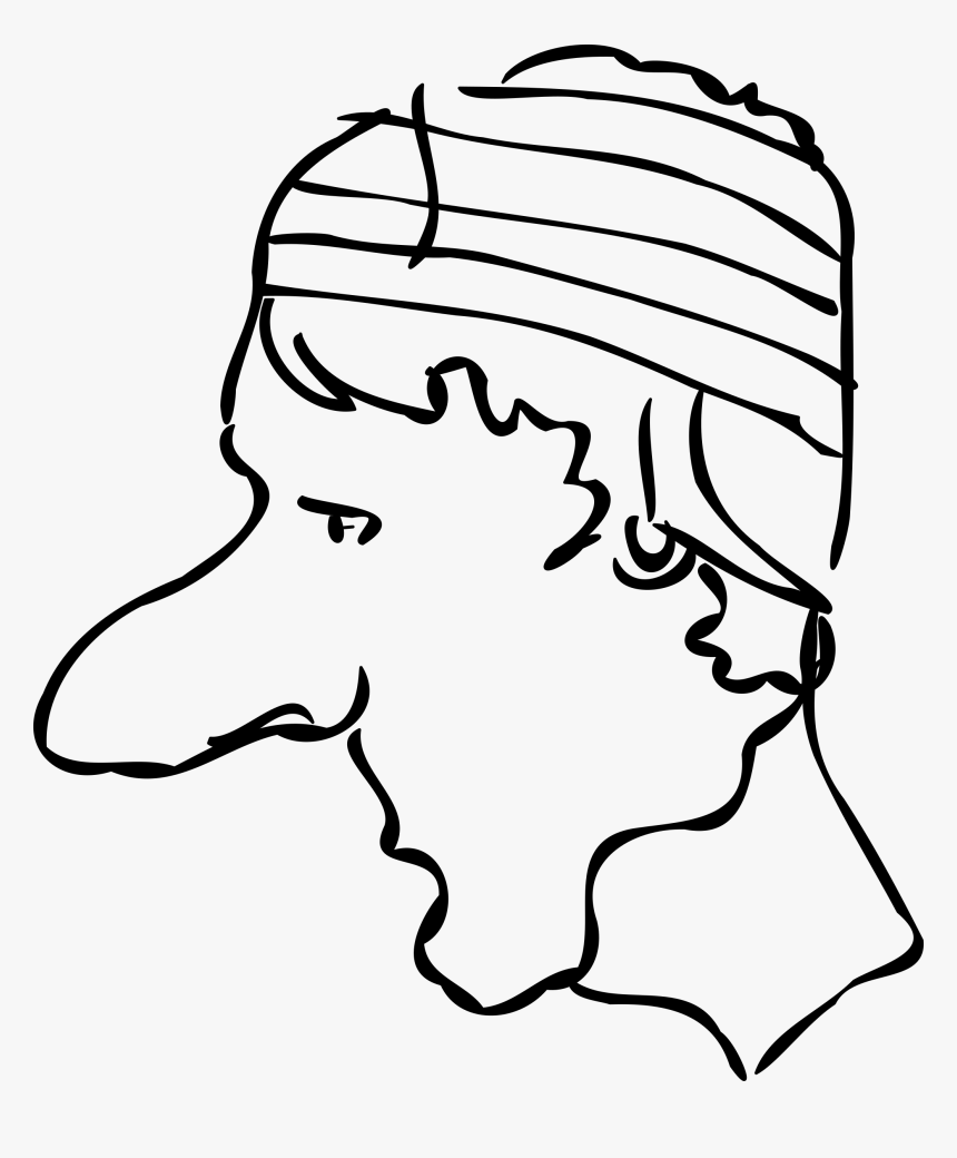 Transparent Head Icon Png - Head Bandage Drawing, Png Download, Free Download