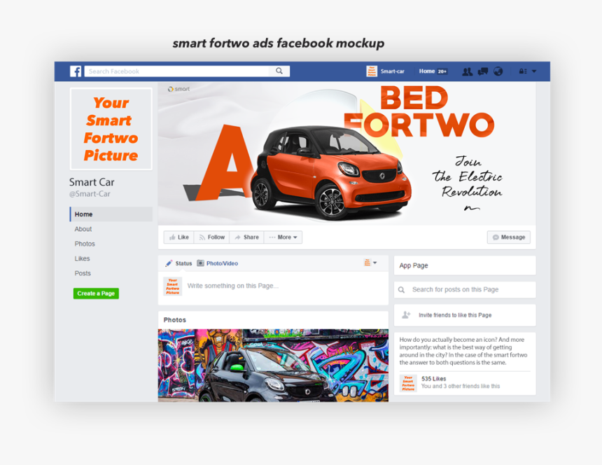 Smart Fortwo Facebook Cover Ads Carporn Car Creativedirector - City Car, HD Png Download, Free Download