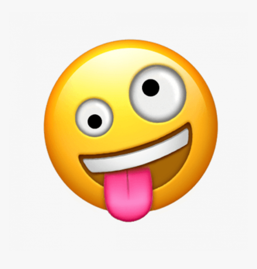 Crazy Face Emoji, HD Png Download - kindpng