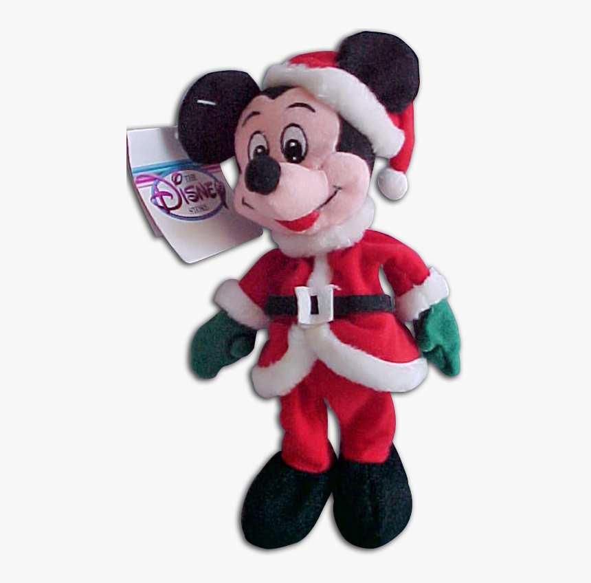 Disney Store Bean Bag Plush Christmas Santa Mickey - Disney Store Christmas Teddy, HD Png Download, Free Download