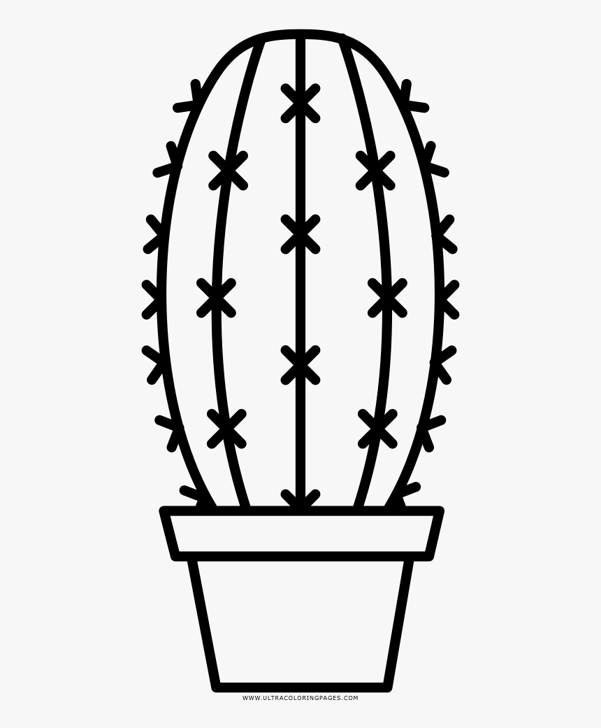 Good Cactus Coloring Page 69 With Additional Download - Simple Cactus