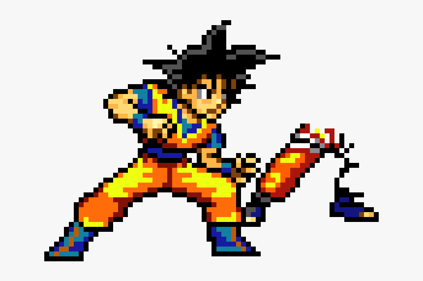 Goku Pixel Art Png, Transparent Png, Free Download