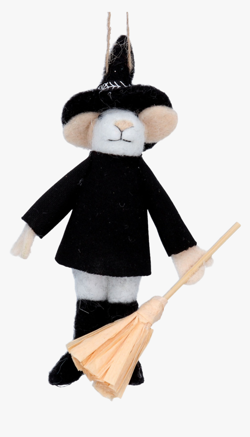 Gisela Graham Wool Mouse Halloween Wizard Decoration - Doll, HD Png Download, Free Download