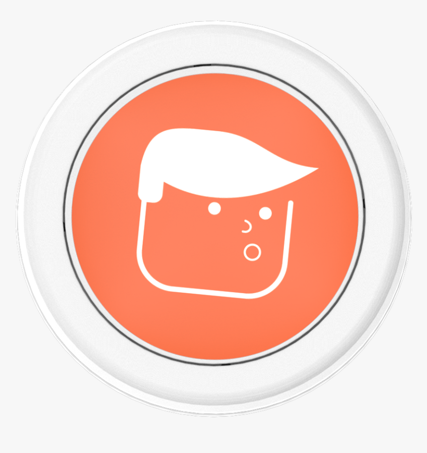 The Donald Trump Button - Cartoon, HD Png Download, Free Download