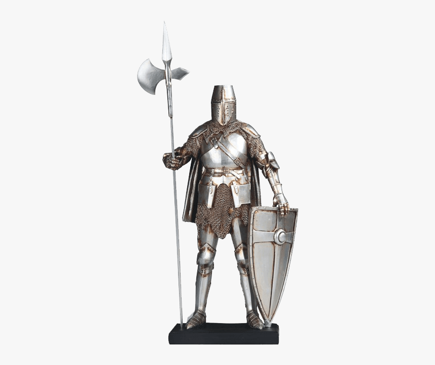 Medieval Knight With Halberd Statue - Medieval Knight With Halberd, HD Png Download, Free Download