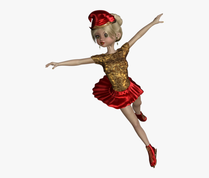 Tube Cookie Noël, Patineuse, Poser - Illustration, HD Png Download, Free Download