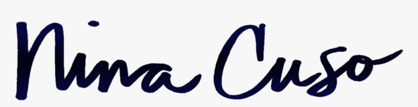 Nina Cuso Signature - Calligraphy, HD Png Download, Free Download