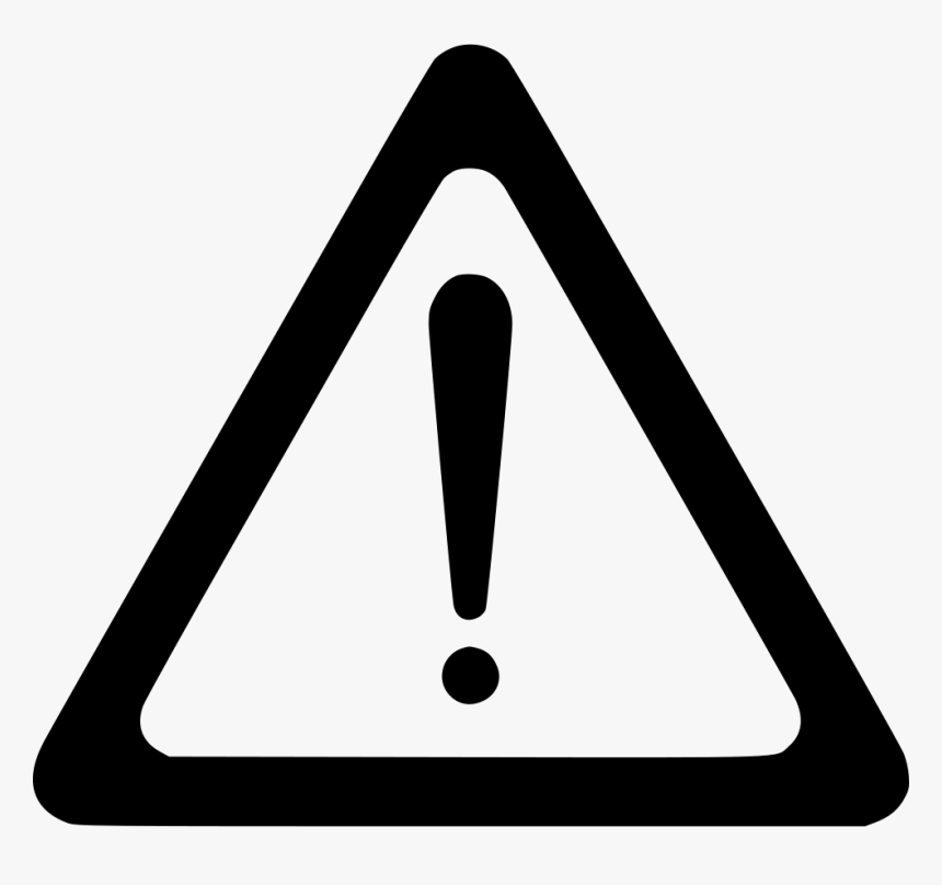 Danger Attention Warning - Warning Sign Black And White, HD Png Download, Free Download