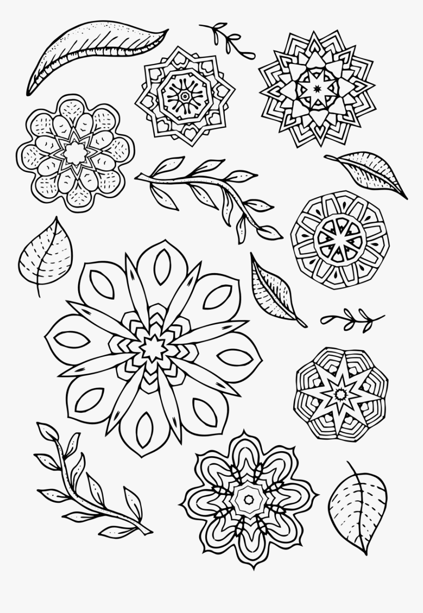 Mandala The 137 Small Mandalas Easy Designs Coloring Line Art, HD Png